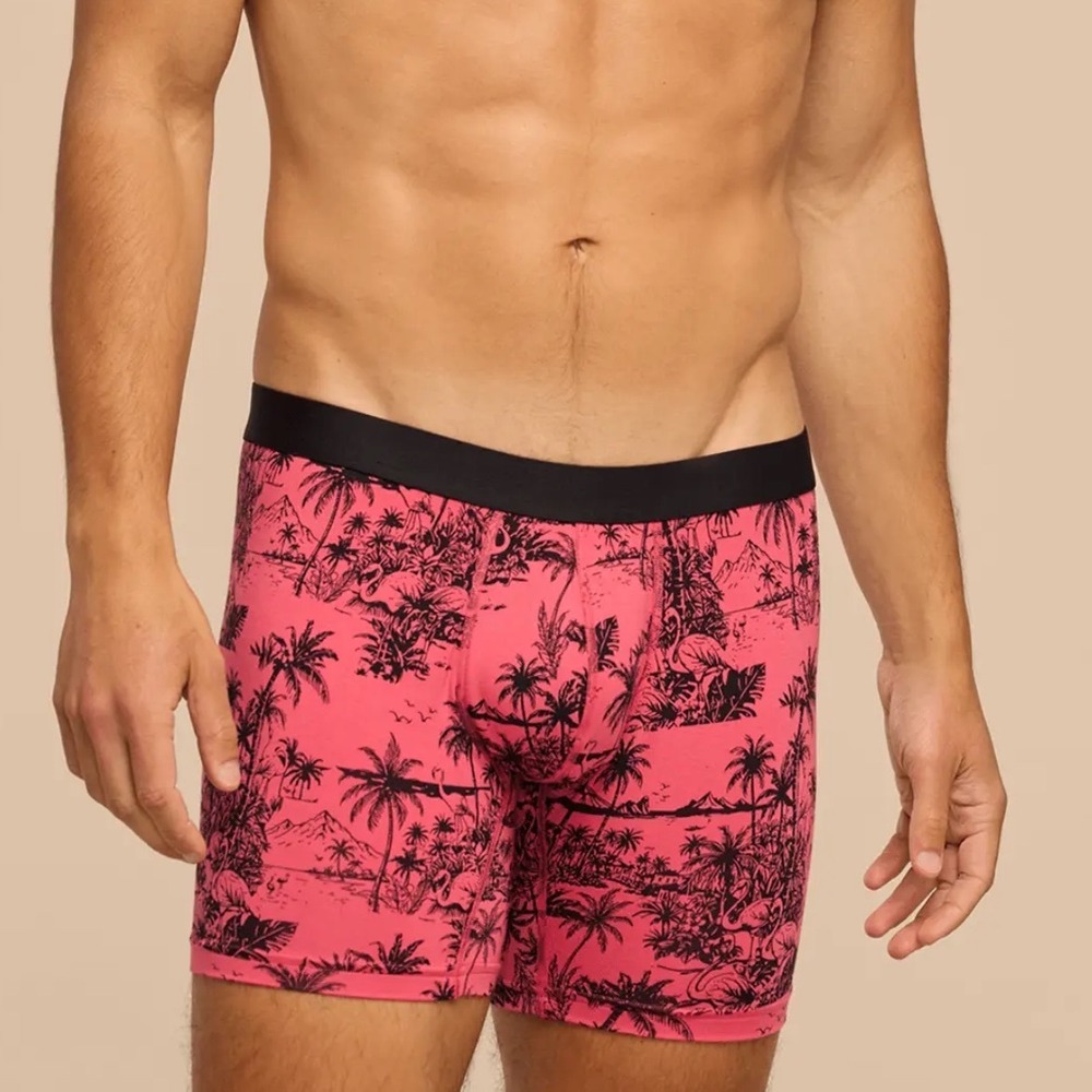 MeUndies Boxer Briefs With Fly Mens 2XL Pink Island Beat New With Tags